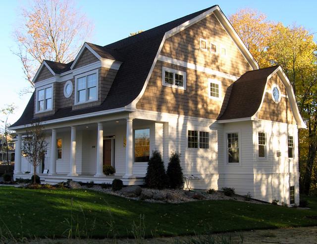 Shingle Style Dutch Colonial Exterior - British Colonial - Exterior -  Minneapolis - by Ron Brenner Architects | Houzz