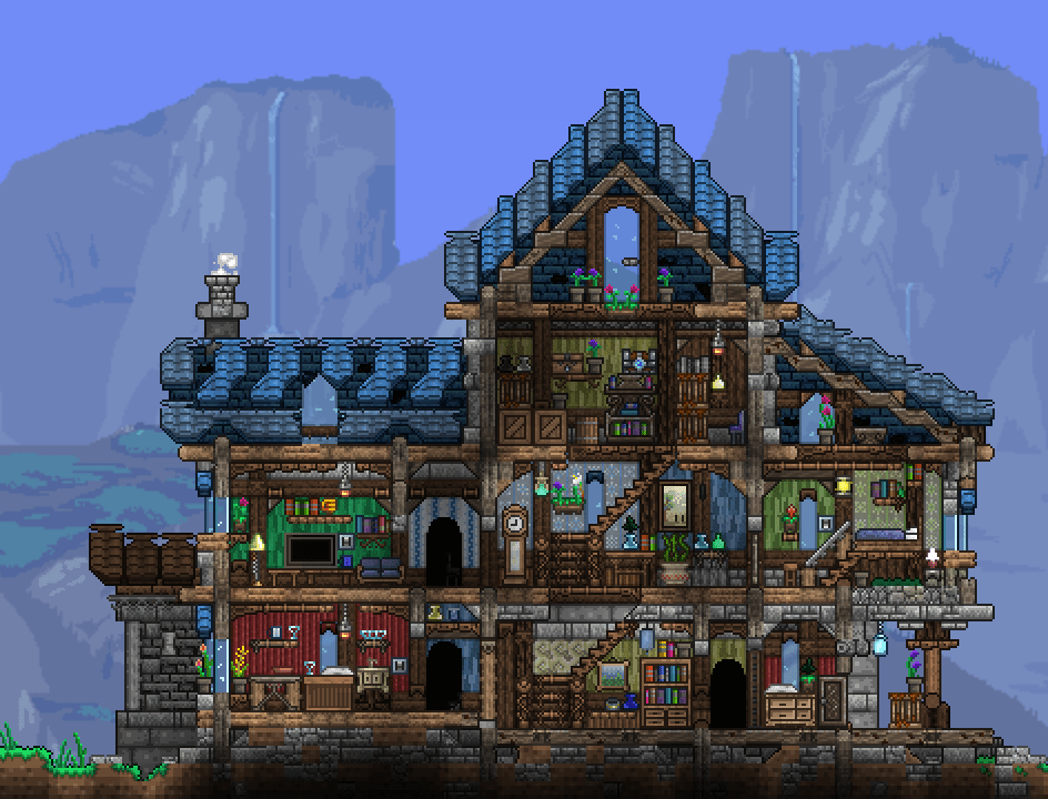 cool terraria large house