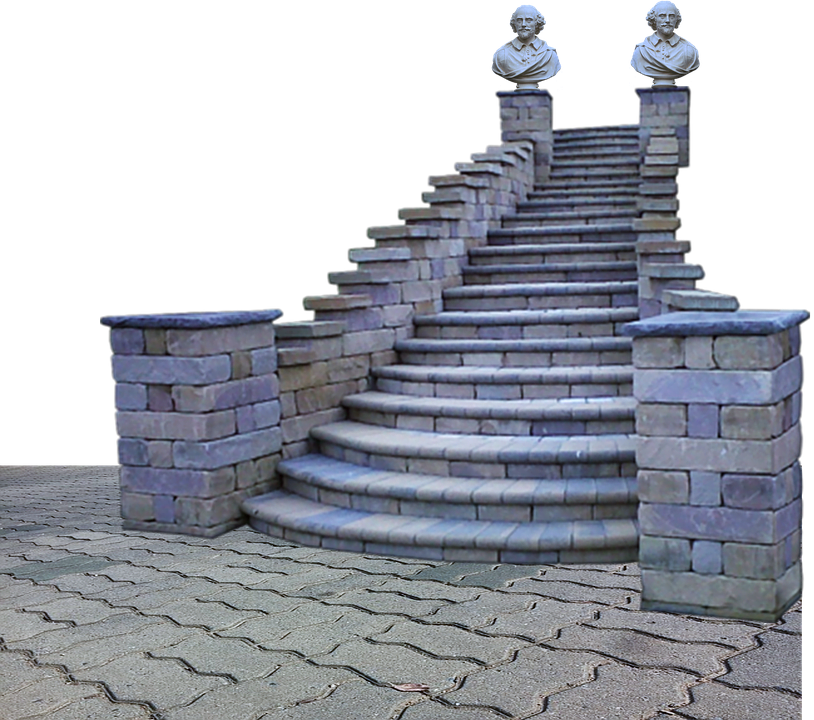 Sidewalk, Pavement, Outside, Stairs, Staircase