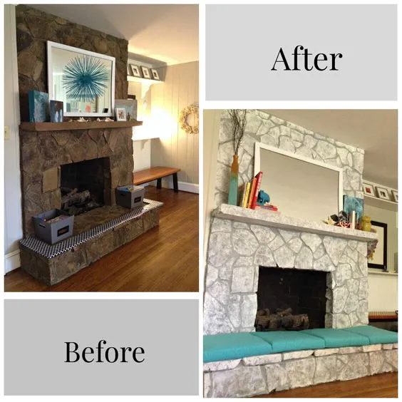 Updating Your 1970's Stone Fireplace
